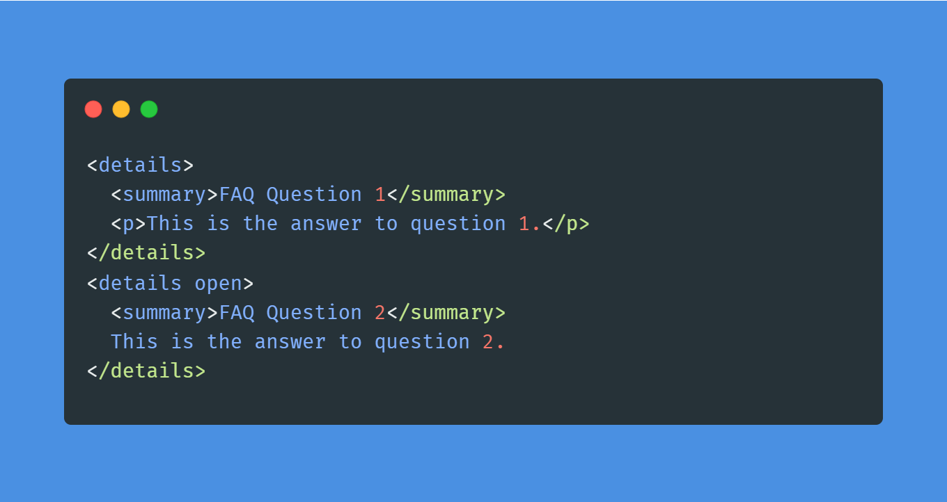 Do you know the <details> HTML Tag? (Code Snippet)