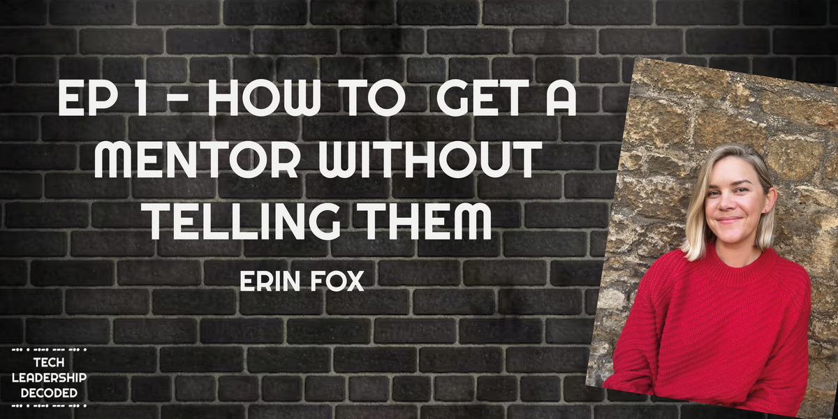 1. How to get a mentor without telling them? - Erin Fox